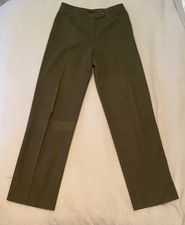 PRADA vintage forest green wool pants; size 44;   $50