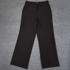 Quince Womens 6 Black Wide Leg Dress Pants Flat Front Trousers Career Office