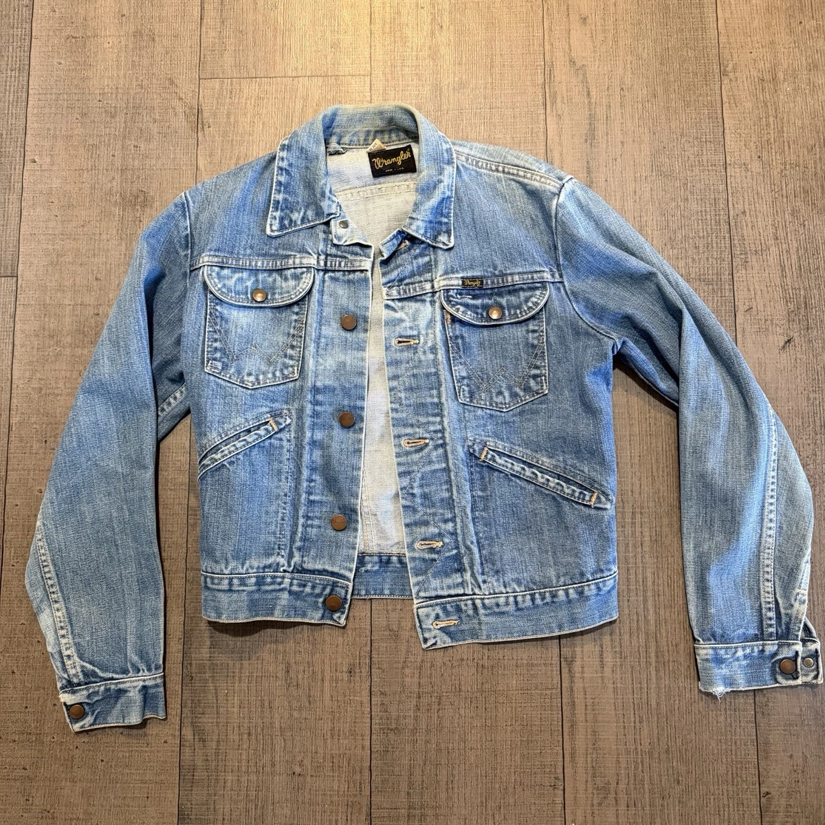 vintage wrangler jean jacket products for sale | eBay