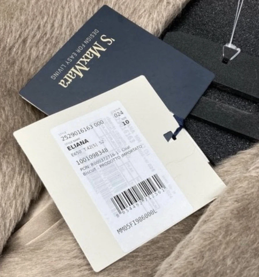 S’ Max Mara Eliana Beige coat With Hoodie, Lined Pockets And Belt - UK Size 10 - Image 4 of 4