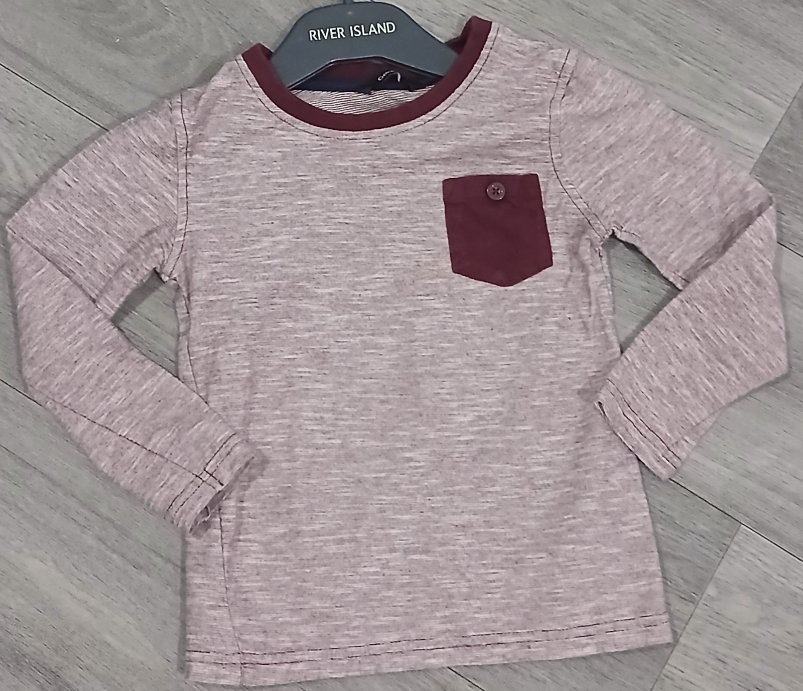 George Top Maroon/Grey Long-Sleeve 4-5 years Skater-Boy image 3