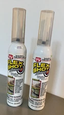 Lot of 2 Flex Shot 8oz Thick Rubber Adhesive Sealant Jumbo Clear NEW