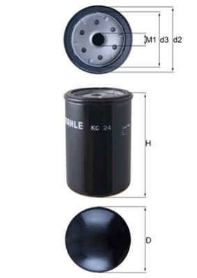 Kraftstofffilter MAHLE KC 24 Anschraubfilter für RENAULT GAZ GAZELLE DEUTZ 76mm