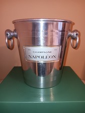 Secchiello ghiaccio alluminio Napoleon Champaign 1975 made in France vintage barware ottimo