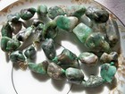 vintage 14k gold men's women's gem stone jade green emerald green white nugget — photo 2