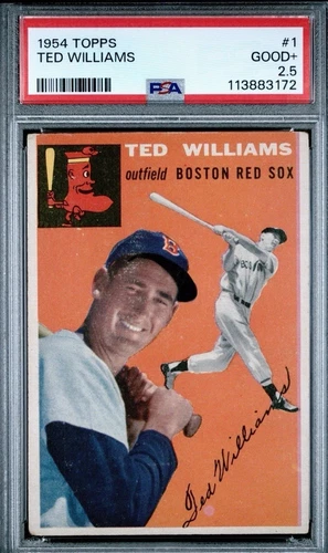 TED WILLIAMS 1954 TOPPS PSA 2.5 ! *JUST GRADED ! *DEAD CENTERED BEAUTY ! *HOFER