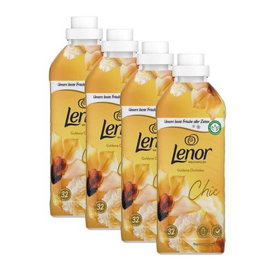 4 x Lenor Wäsche Waschmittel Weichspüler Lenor Orchidee & Vanille 800ml