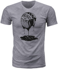 BLOOD TYPE TEE HEATHER SM