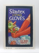 Topps Sticker Card 1979, Wacky Packages, 1st Series, #44 Slaytex Gloves (WD2)