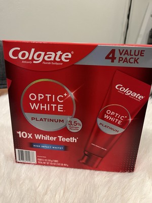 Colgate Optic White Platinum Teeth Whitening Toothpaste 4.1oz 4pk