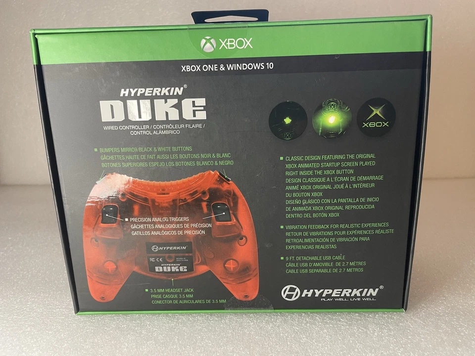 Hyperkin Duke Wired Controller for Xbox One & Win 10, Transparent Red - NEW - Image 3 of 4