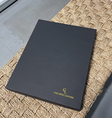 NEW Gallaway Leather Padfolio Portfolio Organizer Letter Size Black Business