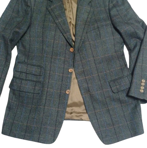 Nina Ricci, Vintage Nina Ricci Herringbone tweed blazer 42 Wool Cashmere Windowpane France