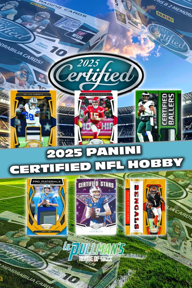 2025 PANINI CERTIFIED NFL - NEW RELEASE - $1 STARTS