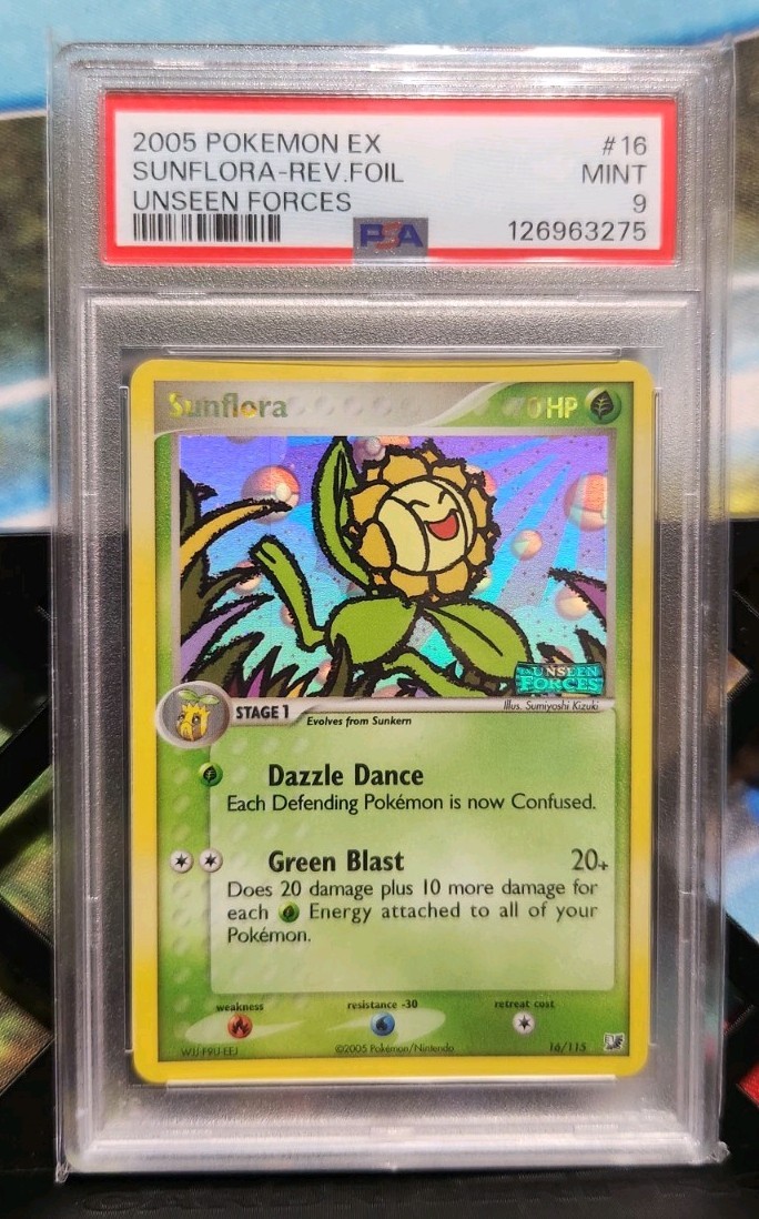 Sunflora 16/115 Unseen Forces Reverse Holo Pokemon Psa 9