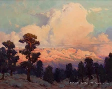 Arizona Mountain Landscape Oil painting Art Giclee Print Printed on canvas P1032