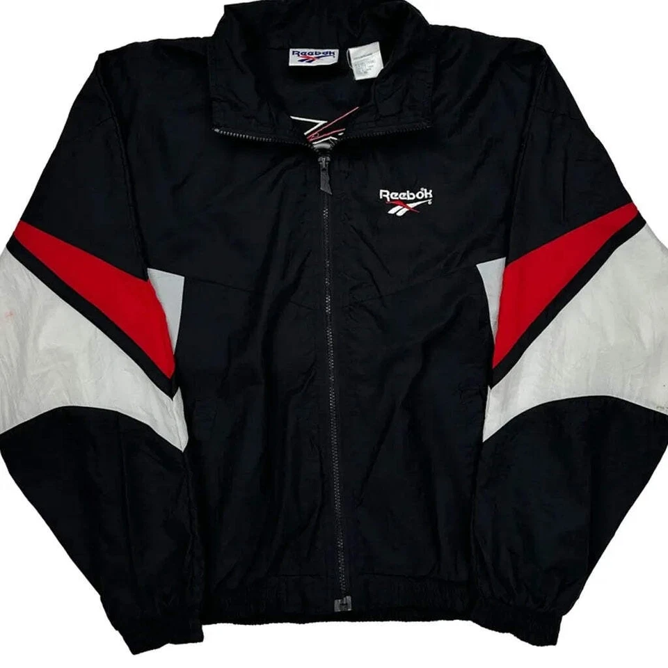 Reebok Graphic Windbreaker - XL Black Nylon - Image 4 of 4