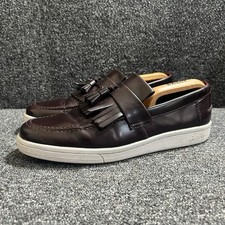 Fred Perry George Cox Tassel Leather Loafers Mens UK 9 Oxblood Mod Skinhead