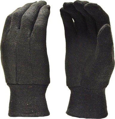 Xlarge Brown Jersey Gloves Cotton Brown Jersey Gloves Knit Wrist (12 Pairs)
