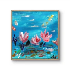 12 X 12 EXPRESSIONISM ORIGINAL HANDMADE-SIGNED COLORFUL ABSTRACT ART PAINTING