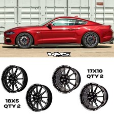 Vms Racing Blackhawk Drag Race Rims Wheels 17x10 F 18x5 For 24-26 Ford Mustang
