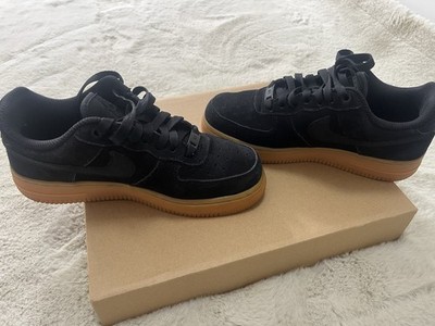 Nike Air Force 1 Mid Black Gum-Suede-Original AA0287-002! Selten