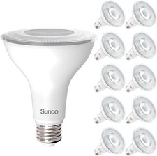Sunco PAR30 Long Ne LED Bulb, Indoor/Outdoor Flood Light,850 Lumen,