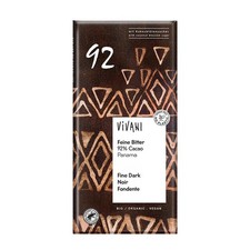 Vivani Fine Dark 92% Cocoa Chocolate 10x80g Vegan Coconut Sugar