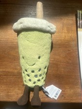 Jellycat x Fenwick Exclusive Camellia Matcha Green Bubble Tea Plush With Sticker