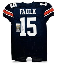 KELDRIC FAULK SIGNED GAME CUT JERSEY AUBURN TIGERS NFL DRAFT AUTOGRAPH+JSA COA