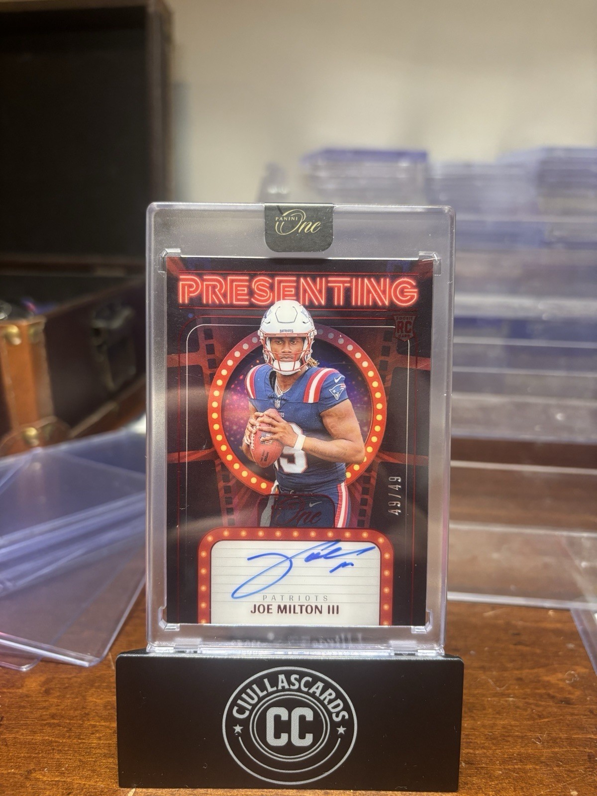 2024 Panini One Presenting Autograph Auto #158 Joe Milton III /99 Rookie RC *SSP