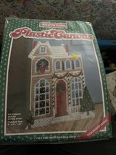 Vtg Distlefink Designs Victorian Christmas House Door Stop Embroidery 75114