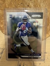 2018 Prizm Football Lamar Jackson Rookie Card RC Multiple MVP. rookie card picture