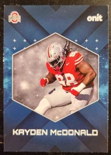2025 OnIT Athlete, Kayden McDonald, Gravity edition SP B-37 Ohio State Buckeyes