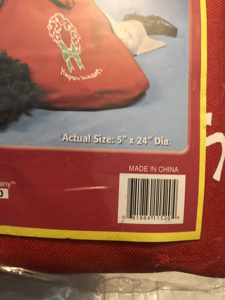 圣诞螺旋树 24 英寸花圈存储袋红色 NTS1D24 — 第 3/4 张图片