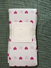 POTTERY BARN BABY pink Heart Fitted Crib Sheet