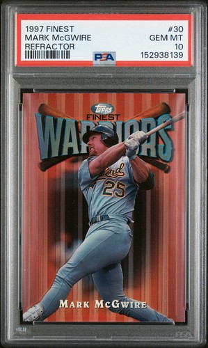 1997 MARK McGWIRE Topps Finest REFRACTOR #30 PSA 10 Low Pop