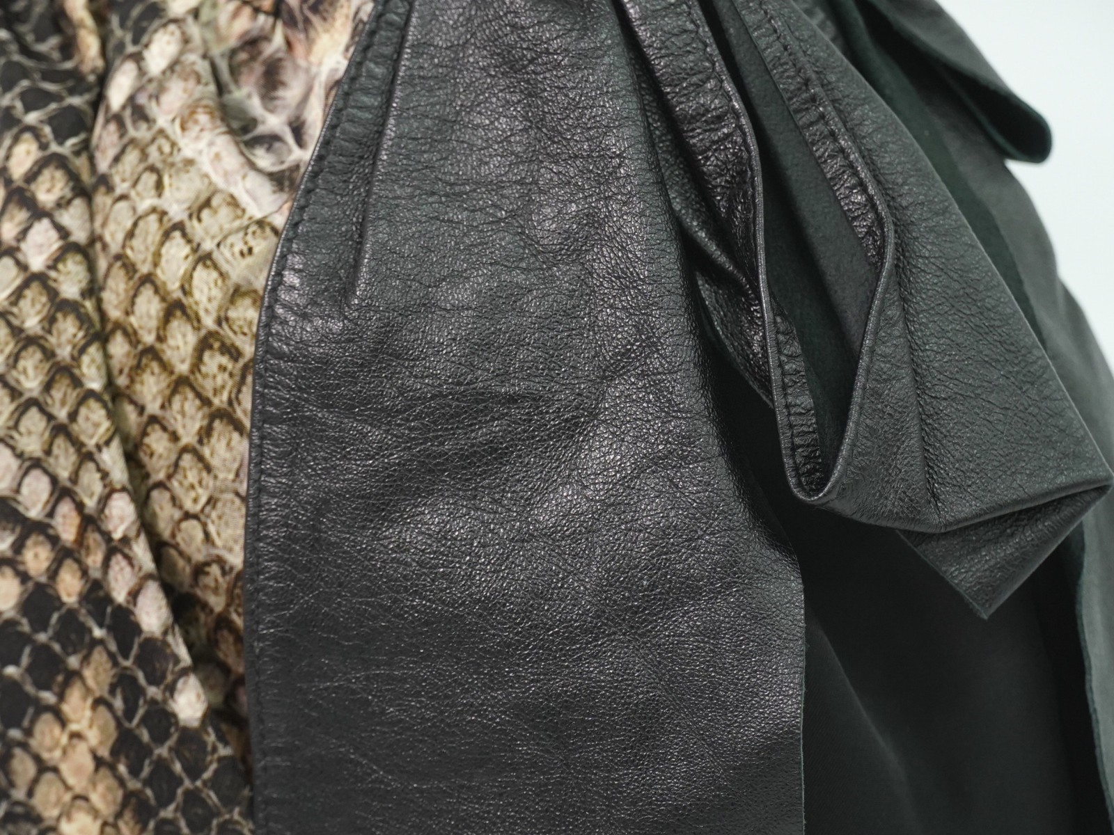 PRADA Python Print Nylon 2way Shoulder Tote Bag B… - image 11