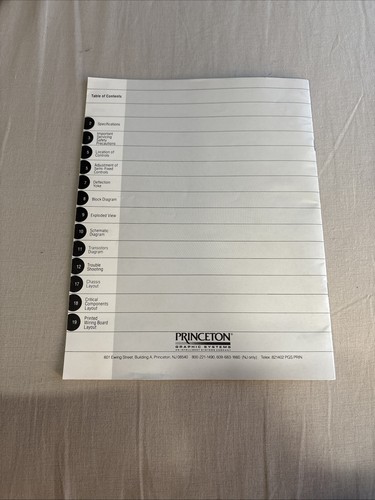 Princeton Graphic Systems HX-12 Monitor Service Manual mit Schaltplan - Bild 6 von 6