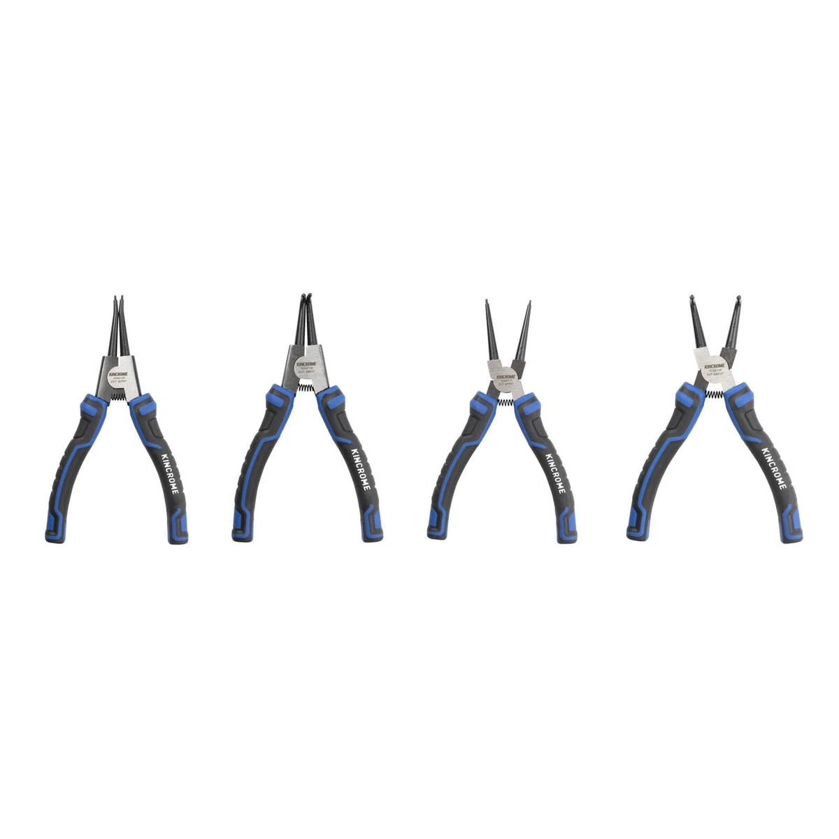 Kincrome 4PC Straight Bent Internal External Circlip Plier Set 175mm (7") K4229