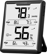 Upgraded Digital Hygrometer Room Thermometer Indoor Humidity Meter with Large L