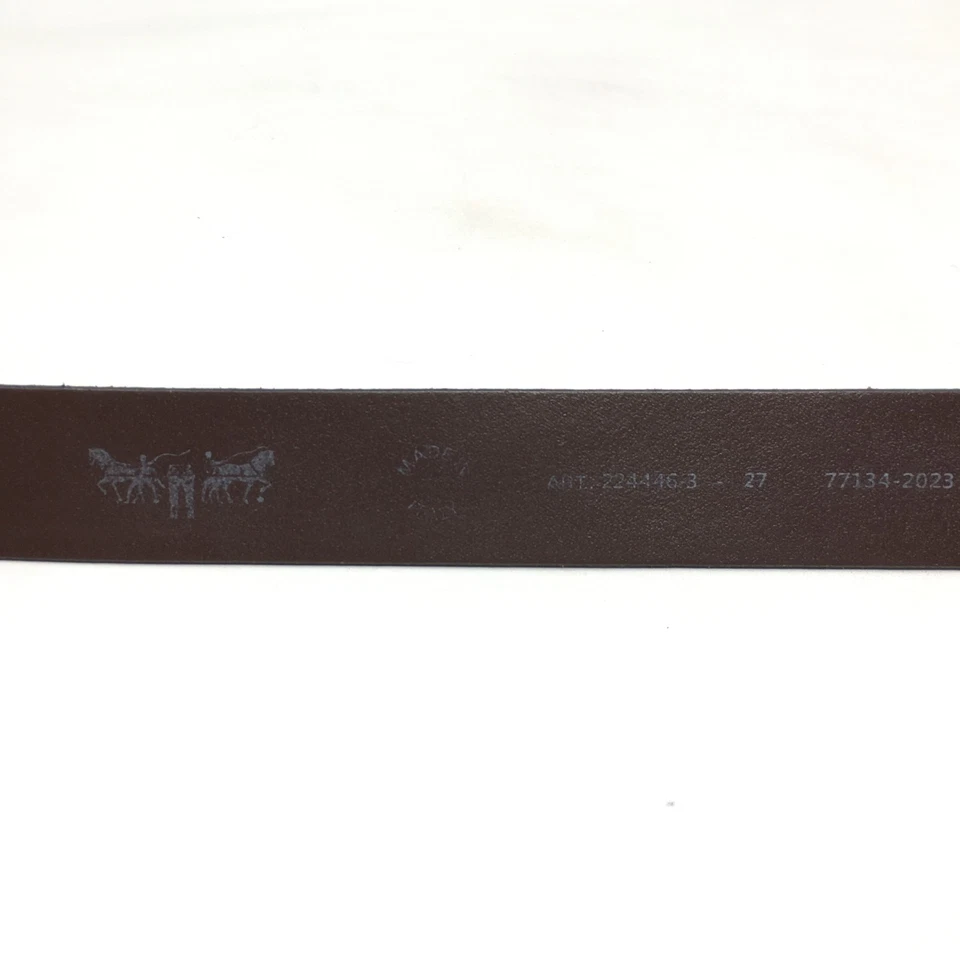 Cinturón Levi Strauss & Co Para Hombre Talla 36 Cuero Marrón De Colección Hecho en Italia Hebilla Grande Foto 4 de 4
