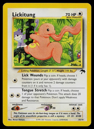 Pokemon Card - Lickitung Southern Islands 16/18