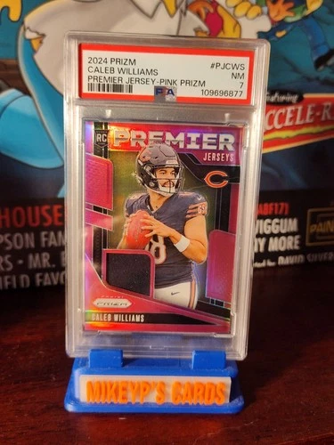 2024 Prizm #PJCWS Caleb Williams Jersey Pink Patch PSA 7 ROOKIE