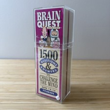 Vintage RARE Brain Quest 1500 Questions  Answers Deck 1 2, 7th Grade New Sealed