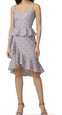 J. Crew Liberty Floral Fabric Sosi Ruffle 100% Cotton Sleeveless Dress Size 00