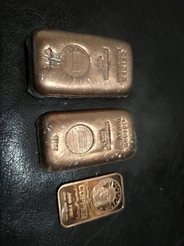 Geiger Edelmetalle 10oz , 5oz & 1oz coppr Bars .999 copper Bullion - 16oz total