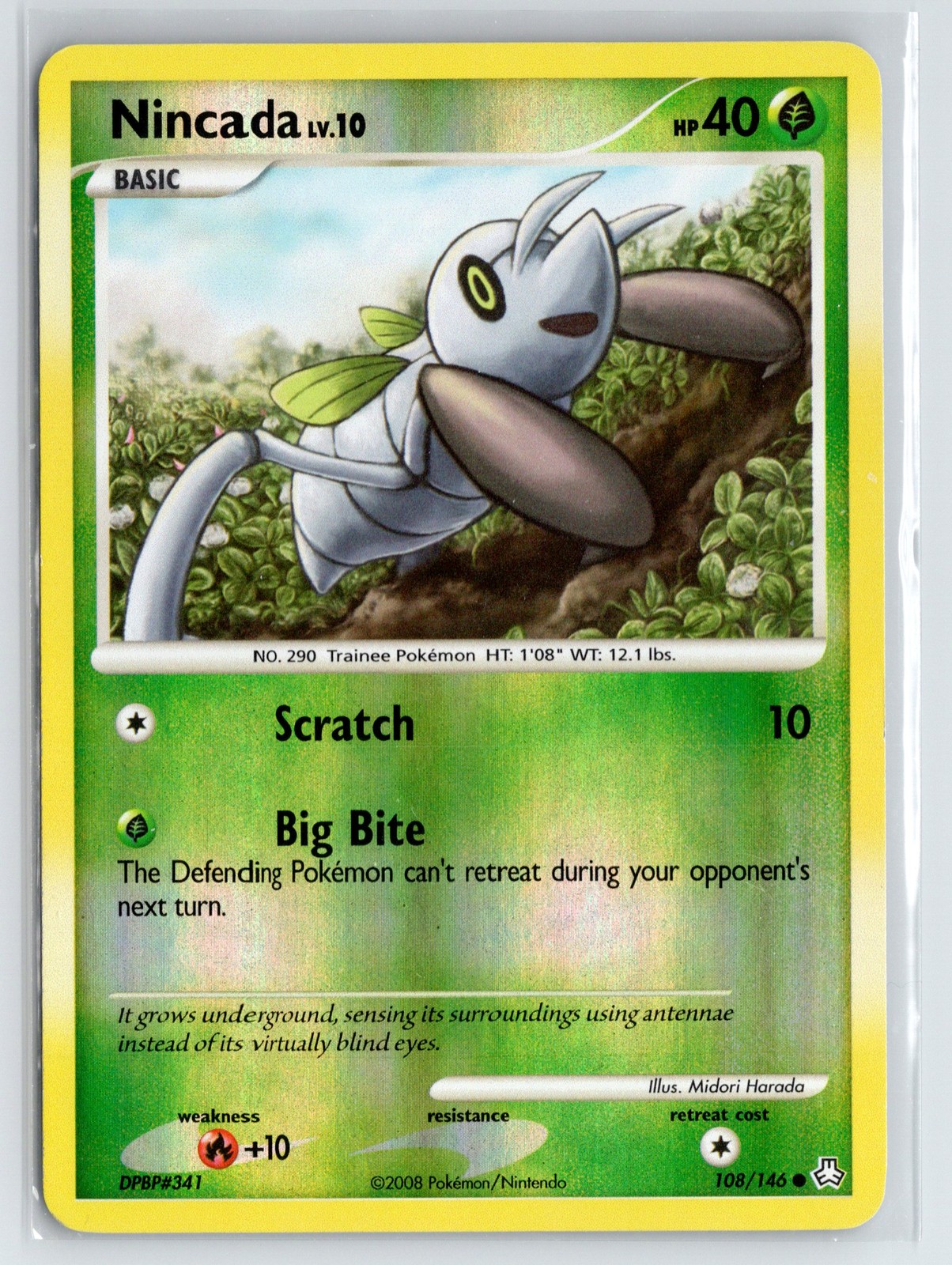 Pokemon Legends Awakened #108/146 Nincada Common,Reverse Holo Lightly played
