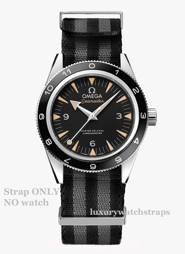 PREMIUM DICHTES TWILL UHRENARMBAND FÜR OMEGA SEAMASTER CO-AXIAL 41mm UHR - Bild 13 von 27