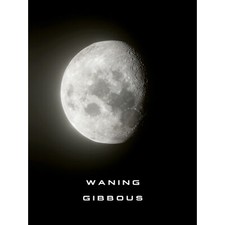 Phases of the Moon Astronomy Waning Gibbous Lunar Space Wall Art Poster Print